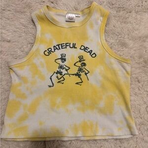 Grateful Dead Yellow Tie-Dye Tank Top